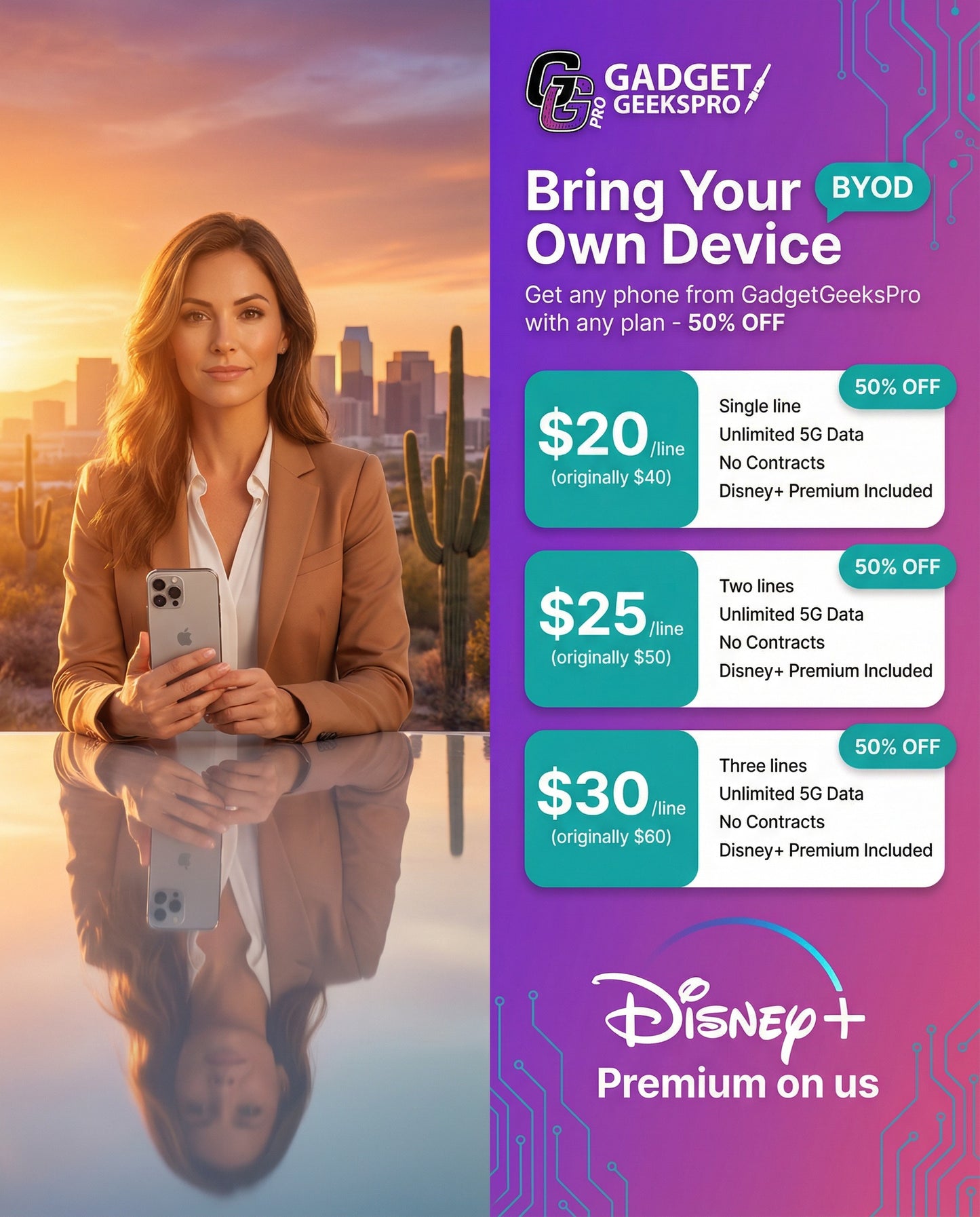 Wireless Phone Line — Multi-Line Family Plan (Verizon 5G Network)