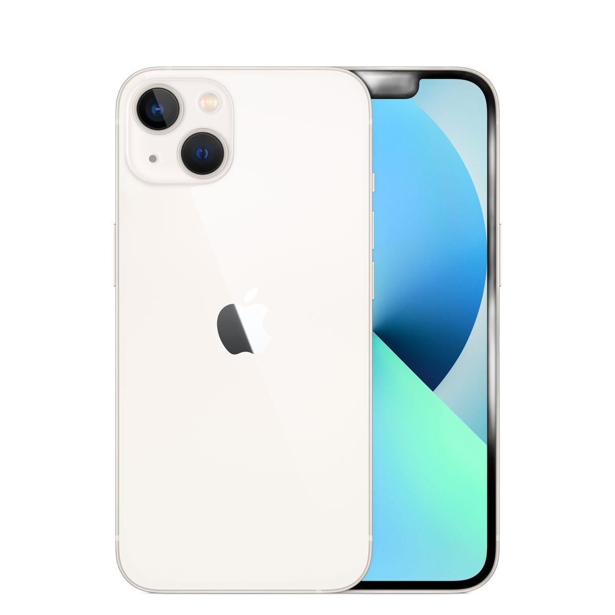 iPhone 13 Starlight - Front and Back View - Complete Protection Bundle