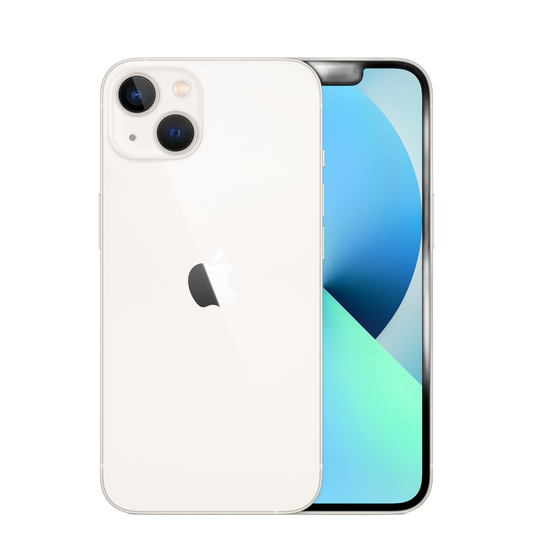 iPhone 13 Starlight - Front and Back View - Complete Protection Bundle